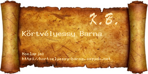 Körtvélyessy Barna névjegykártya